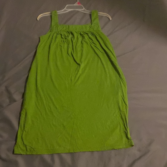 Mossimo XS Shift Tank Midi Dress Pockets Mossy Grass Spring Summer Avocado Green - Picture 3 of 15